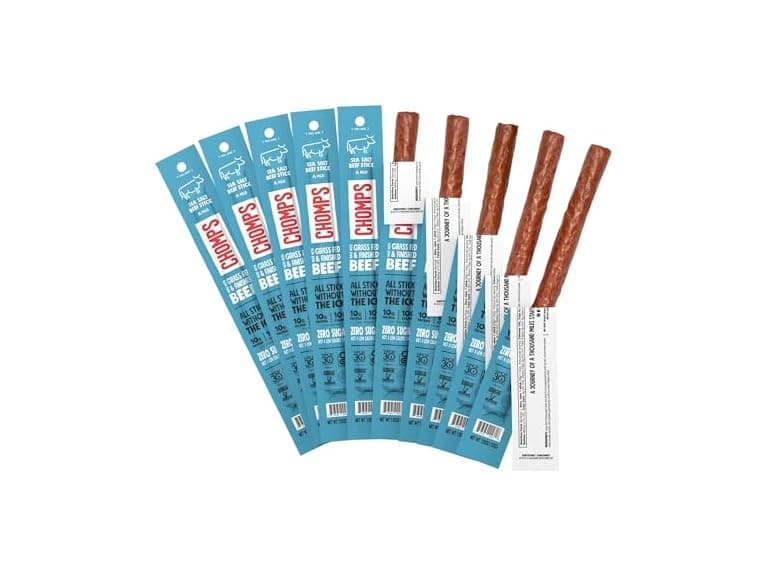 Chomps Sea Salt Beef Jerky, 10pk - Image 1