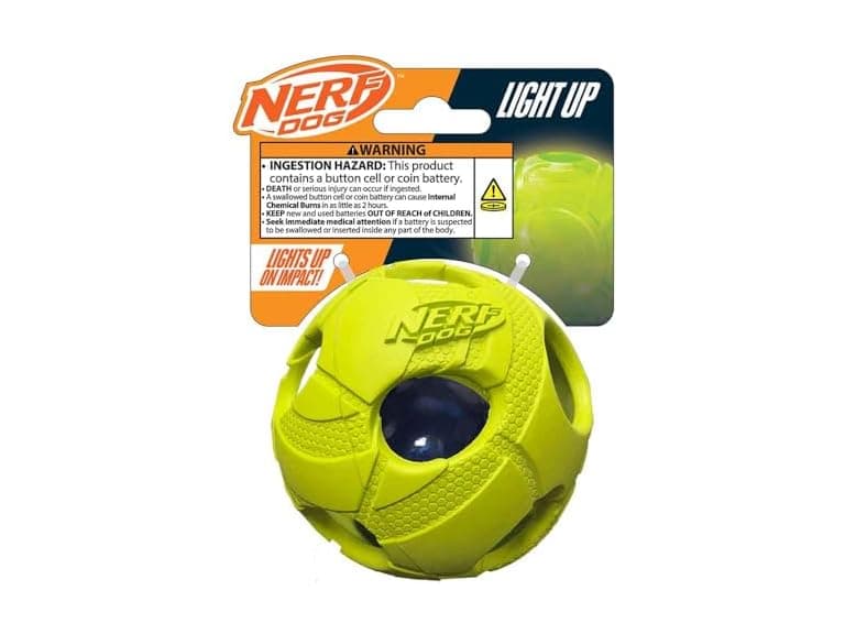 Nerf Dog Bash Ball Dog Toy with Interactive LED - Image 1