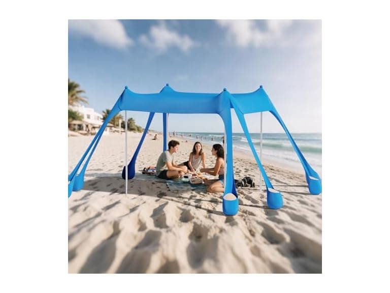 DOLLATE Beach Tent (Sky Blue), 10x10ft - Image 1