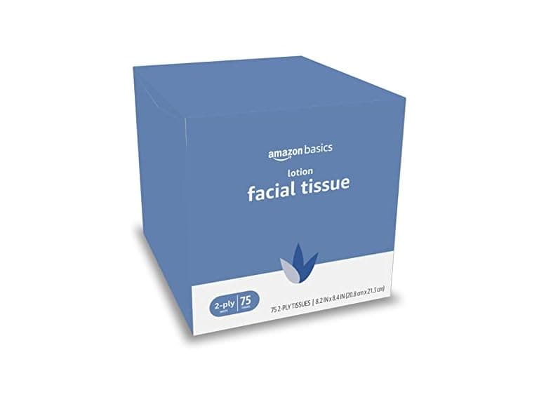 Amazon Basics 2 Ply Facial Tissue with Lotion 75ct - Image 1