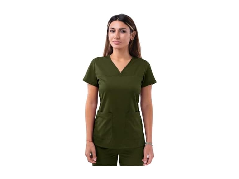 Adar Medical Uniforms Women (L) Adar Scrubs Olive - Image 1