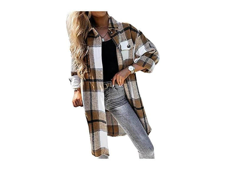 Yuemengxuan Women Casual Long Sleeve Button Coat - Image 1