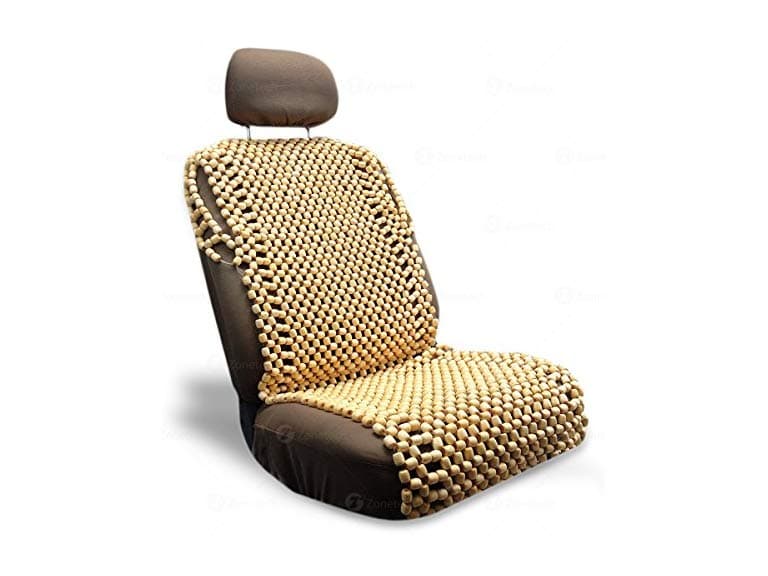 Zone Tech Natural Wood Bead Seat Cover - Image 1
