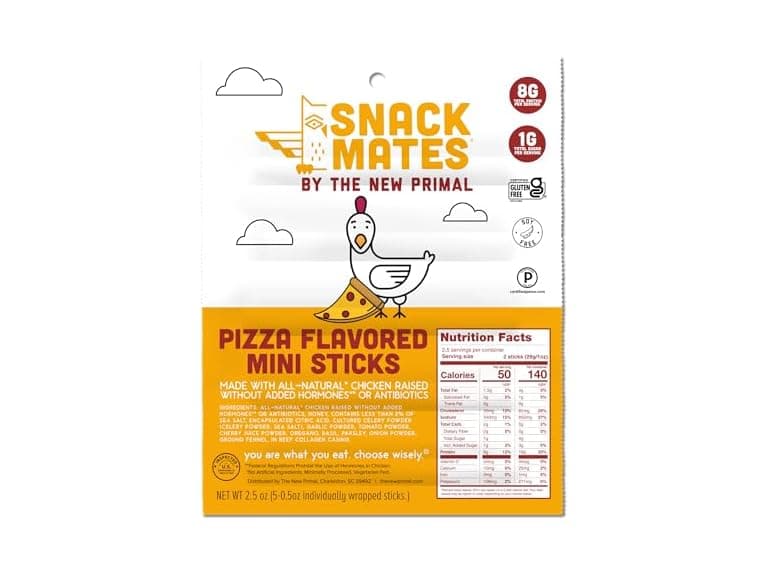 5PK Snack Mates by The New Primal, Chicken Pizza - Image 1