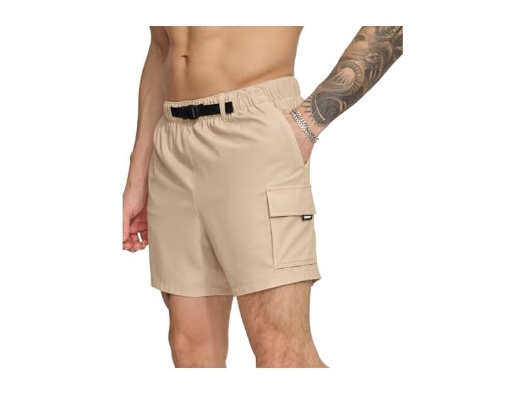 Dkny Men Swim Swim Trunk Tan - Image 1