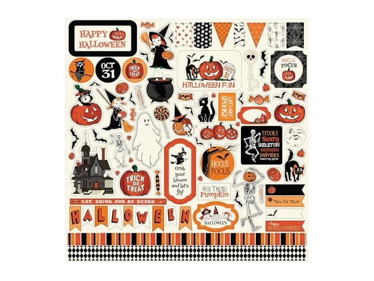 Echo Park Halloween Cardstock Stickers 12x12 - Image 1