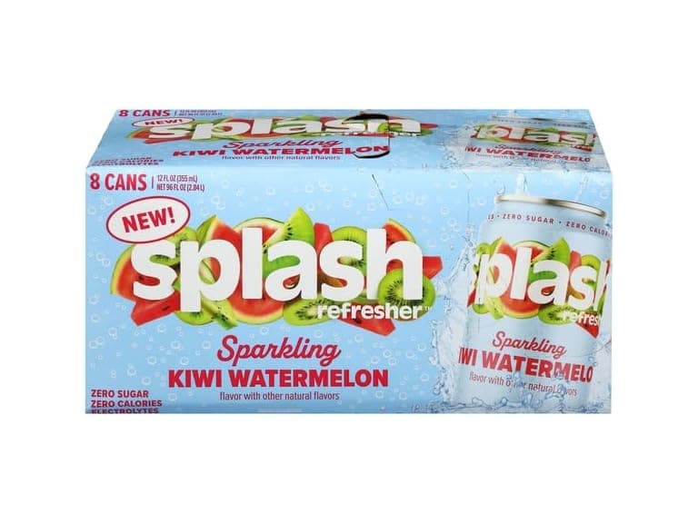 Splash, Kiwi Watermelon Sparkling Water 12 oz. - Image 1