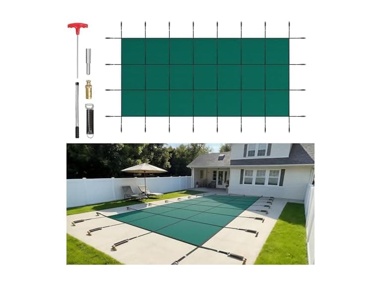 Pool Safety Cover Fits 16x36ft Rectangle - Image 1