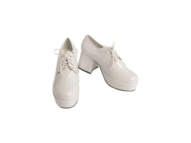 Ellie Shoes Men's (8/9) White Disco Platform - Image 1