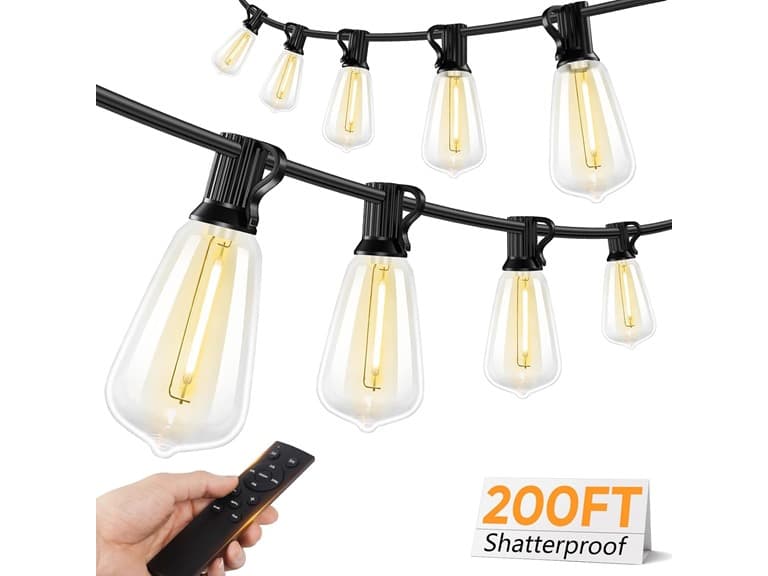 Brightever Outdoor String Lights w/Remote 200Ft - Image 1