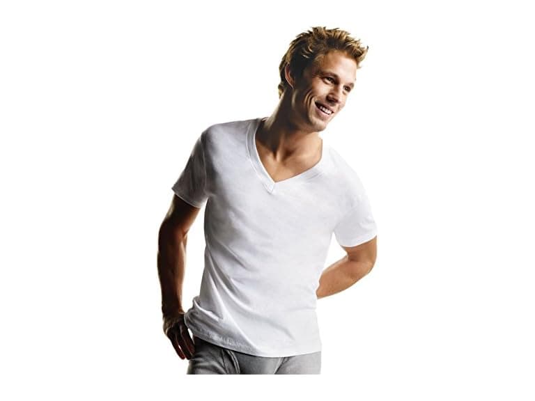 Hanes Mens Tagless V-Neck Undershirt, 2X - Image 1