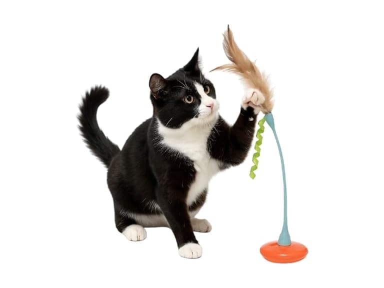 Petlinks Tippy Teaser Self Righting Feather Toy - Image 1