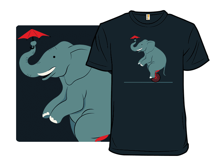 Elephant Riding a Unicycle - Image 1