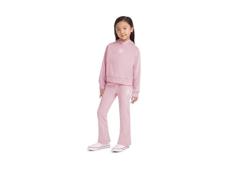 Converse Girls 5 Velour Hoodie Flared Legging - Image 1