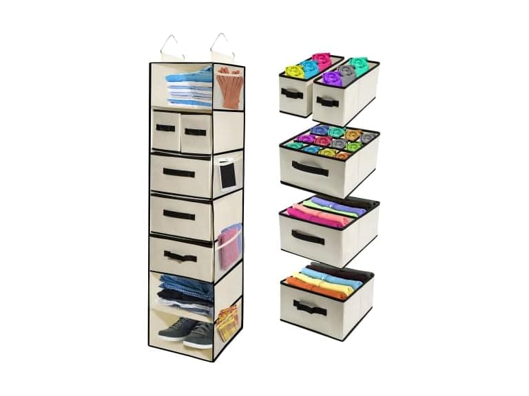 7-Shelf Closet Organizer w/ Drawers - Image 1