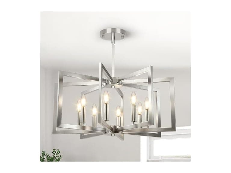 Bairth B0FM319F5X Brushed Nickel Kitchen Chandelier - Image 1