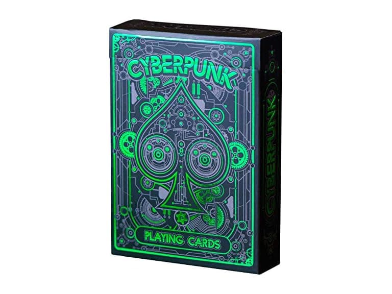 Elephant Playing Cards Cyberpunk Green Cardistry Deck - Image 1