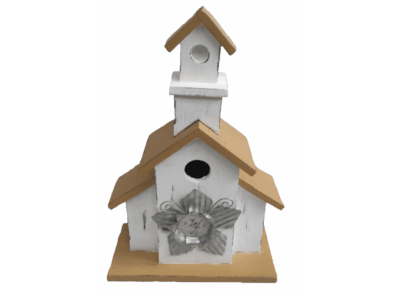 13" Santa's Workshop Church Bird House - Image 1