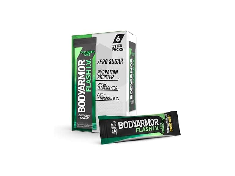 6CT BODYARMOR Flash IV Electrolyte Packets, Cucumber - Image 1