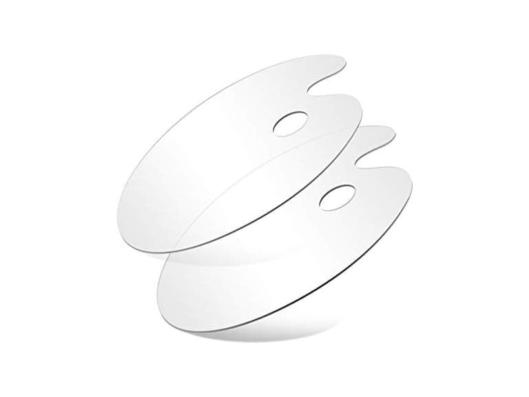 ASZKJ 2 PCS Acrylic Paint Palette with Thumb Hole - Image 1