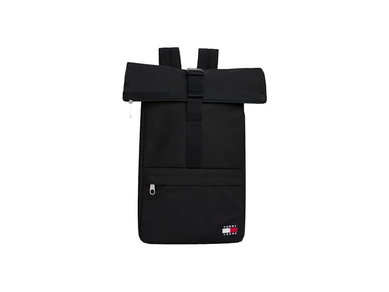 Tommy Jeans Mens Daily Rolltop Backpack, BLACK - Image 1