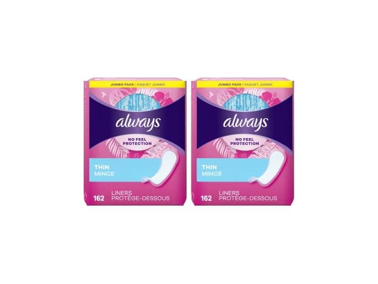 Always Thin Daily Liners 162ct 2pk - Image 1