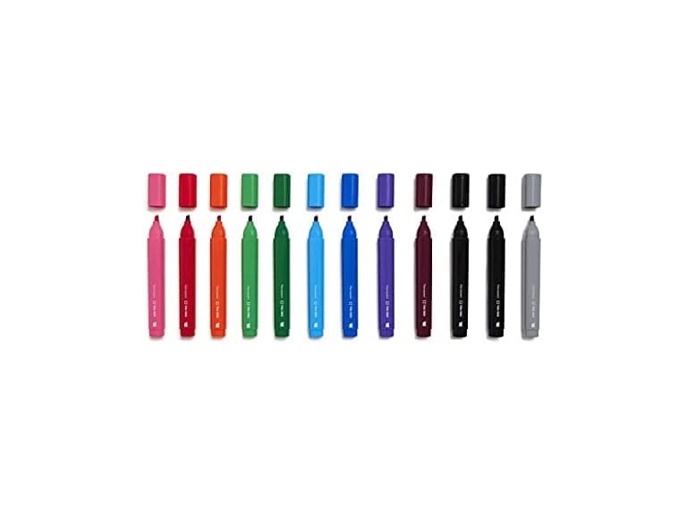 TRU RED Tank Permanent Markers, Chisel Tip, Astd - Image 1