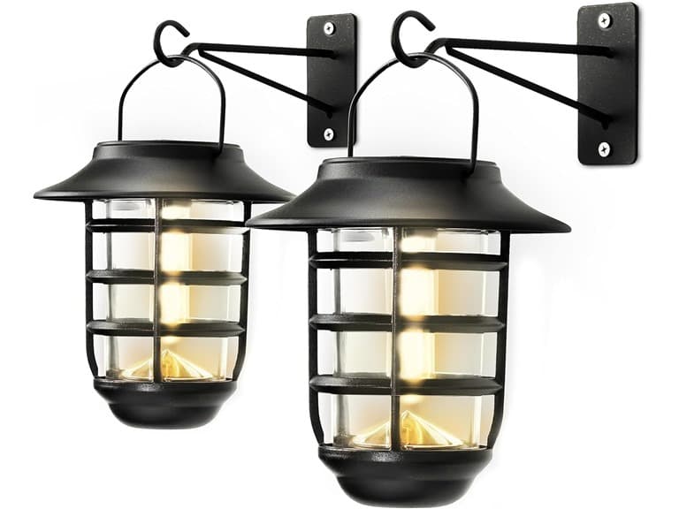 Home Zone Security 2 Packs Solar Wall Hanging Lights - Image 1