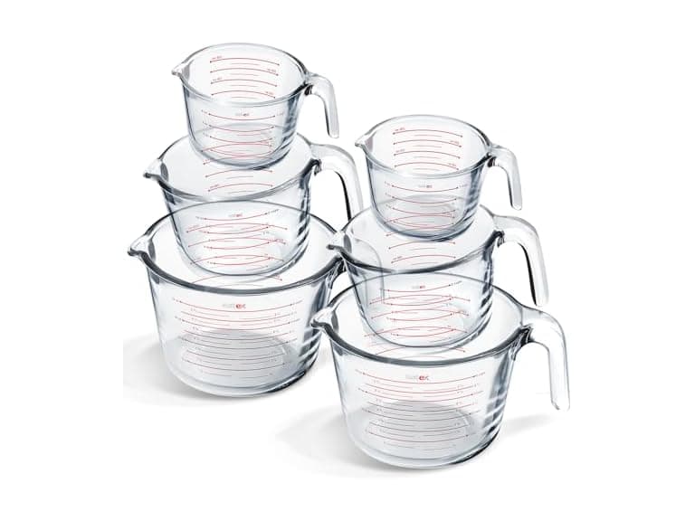 Eatex Glass Measuring Cups Set of 6 - Liquid - Image 1