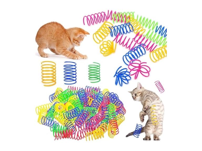 Runcaidamai 200Pcs Cat Spring Toys - Image 1