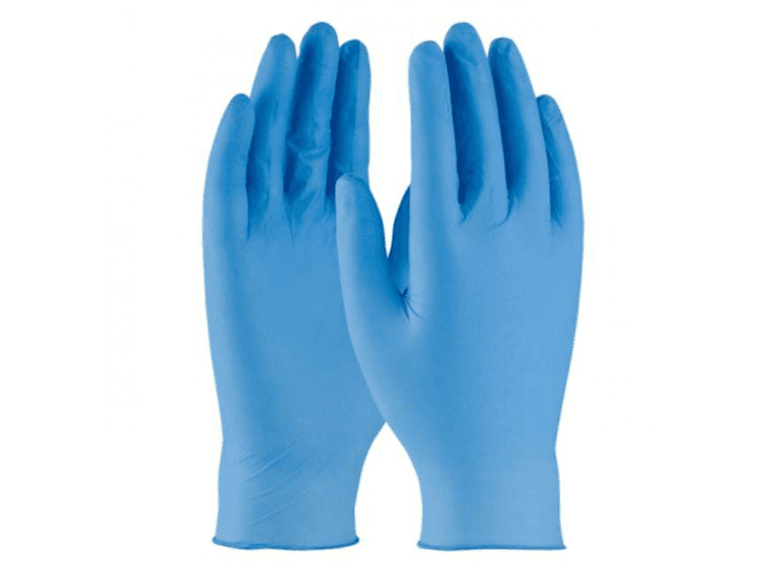 QRP BQY09L Medium 9 PF INDUSTRIAL BLUE NITRILE GLOVE - Image 1