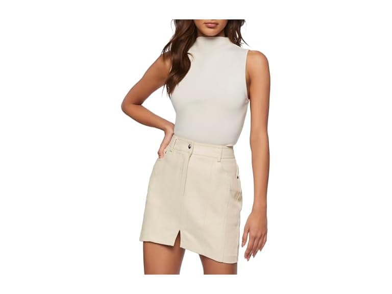 Forever 21 (M) Twill Mini Vanilla Skirt - Image 1