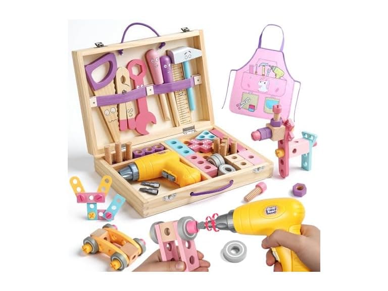 TONZE Wooden Kids Tool Set - Image 1