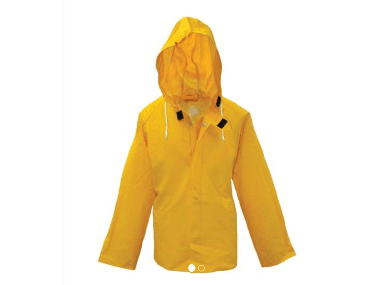 Boss 3PR0500YL L LINED PVC RAIN JACKET .50MM YELLOW - Image 1