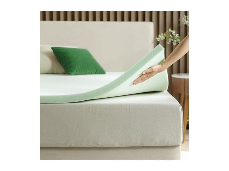 ZINUS 1.5 Inch Green Tea Memory Foam Twin Mattress Topper - Image 1