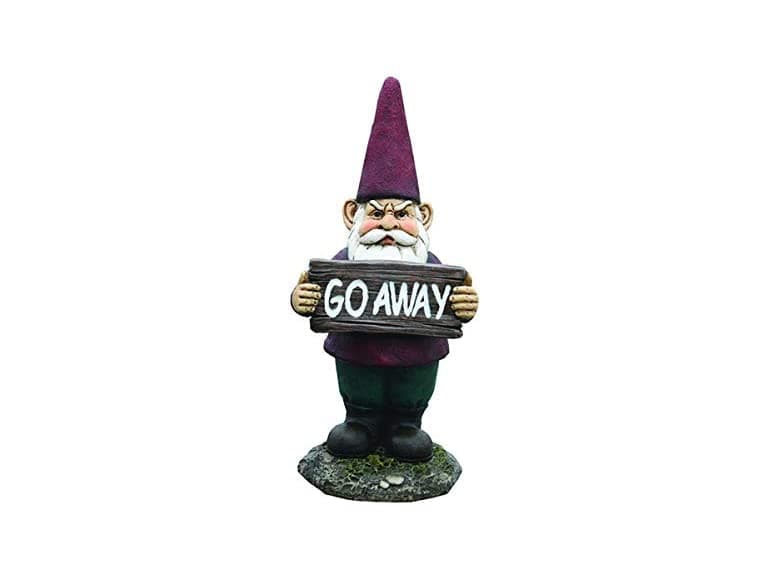 9.3" Resin Gnome "Go Away" - Image 1