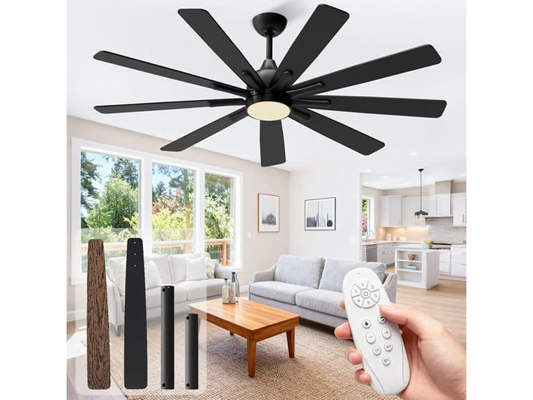 CJOY Ceiling Fan with Light | 72in - Image 1