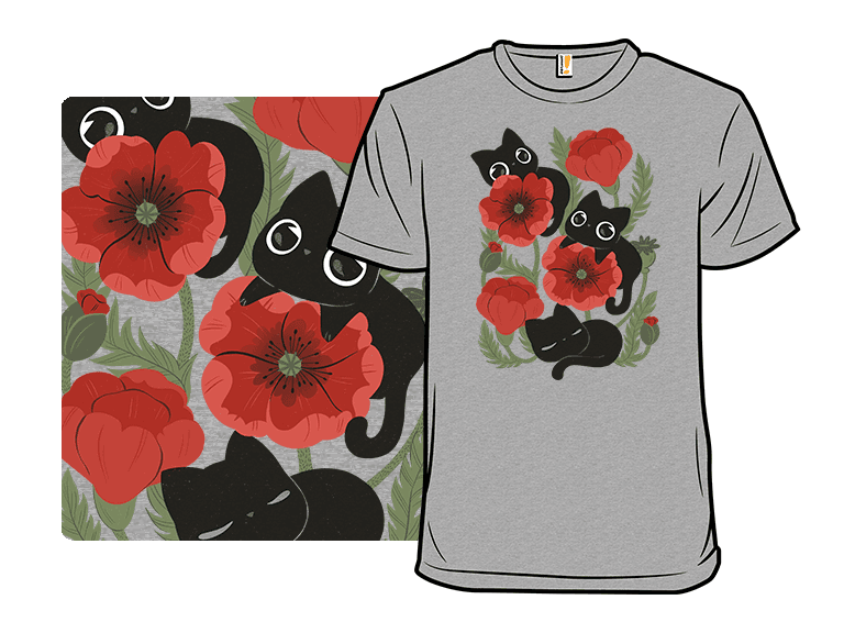 Poppies and Black Kitties! - Image 1