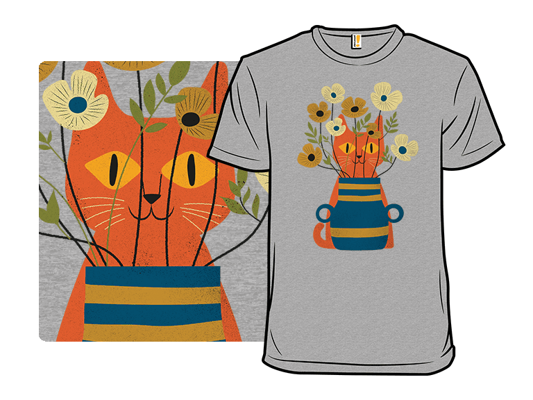 Cat Behind the Flowerpot - Image 1