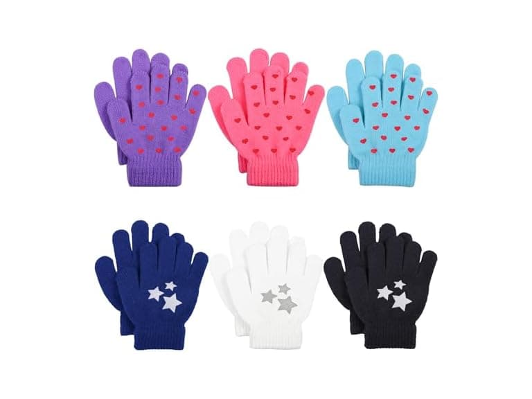 Cooraby Boys (2-5T) Kids Magic Gloves Knit Gloves - Image 1