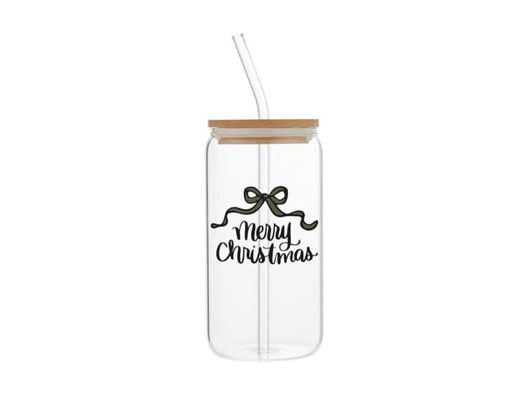 Studio Holiday Cold Brew Glass Bow - Image 1