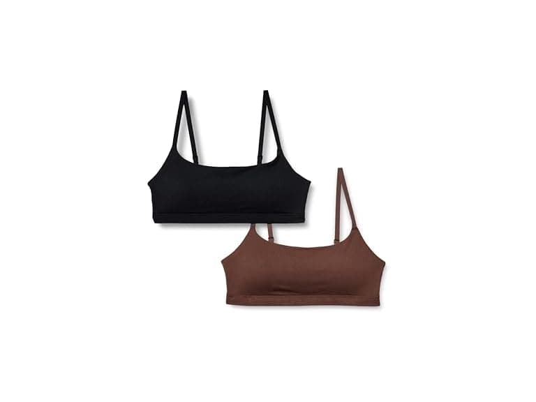 Amazon Essentials Women Cotton Jersey Scoop Bralette - Image 1