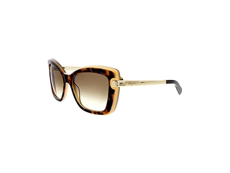 Ferragamo Unisex SF814S Sunglasses Havana - Image 1
