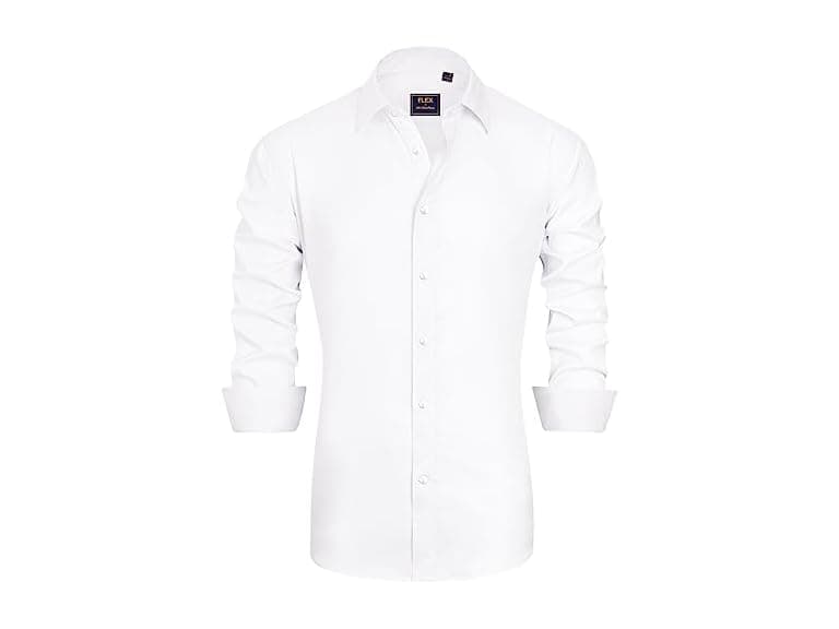 J.ver Men (L) Casual Long Sleeve Stretch Shirts - Image 1