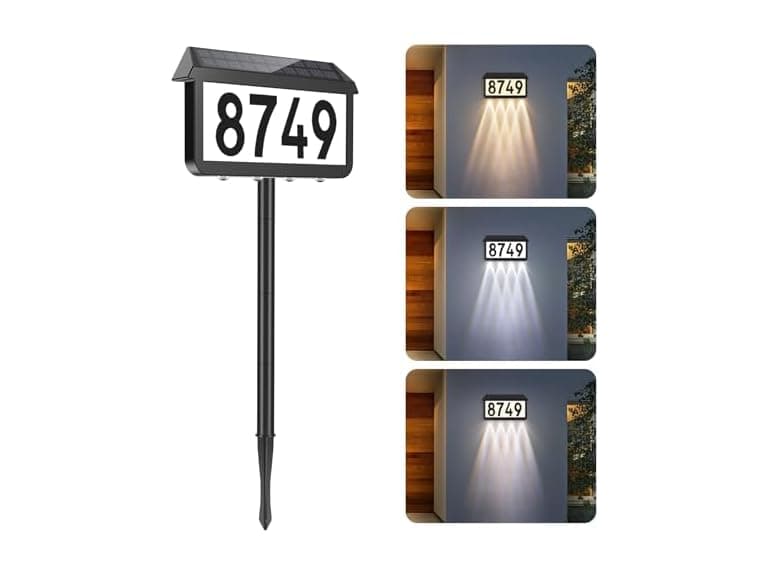 Brightever Illuminated Solar Address Sign - Image 1