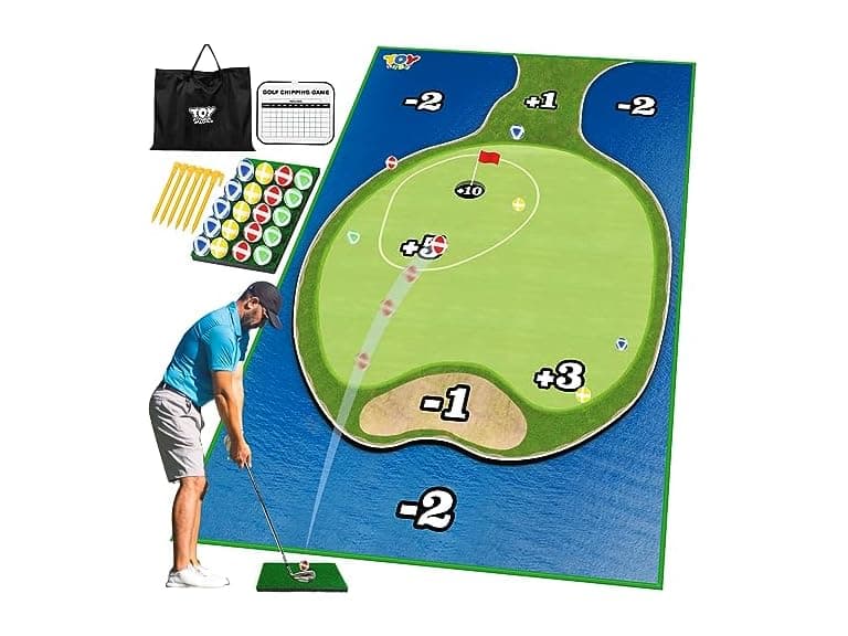 Golf Chipping Game Set w/ Mat & Balls - Image 1