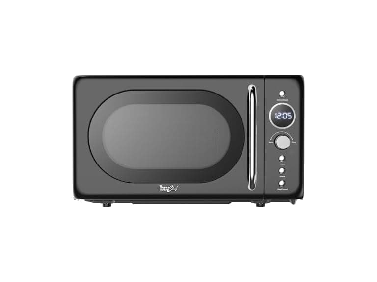 Total Chef Retro Microwave Oven | 20L 0.7 Cu Ft 700W | Black (Open Box) - Image 1