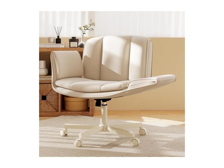 HeroSet W0893 Criss Cross Chair with Wheels Armrests 3 - Image 1