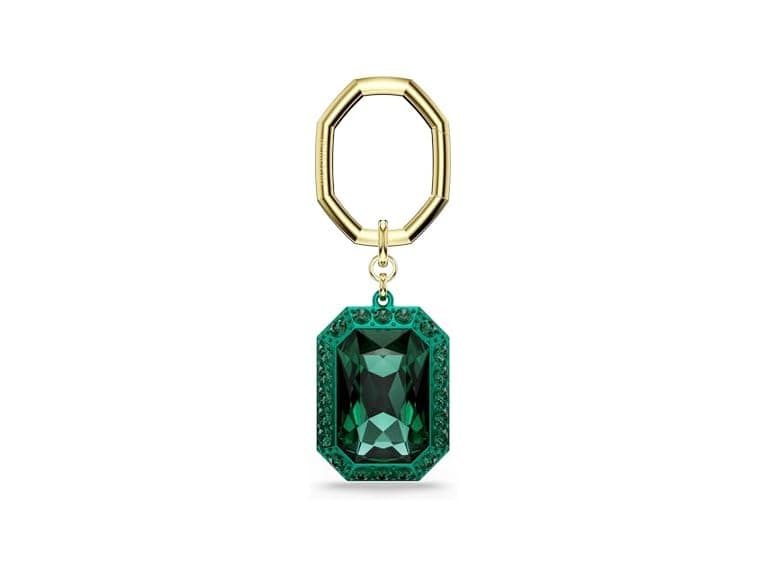 Swarovski Green Octagonal Key Ring - Image 1