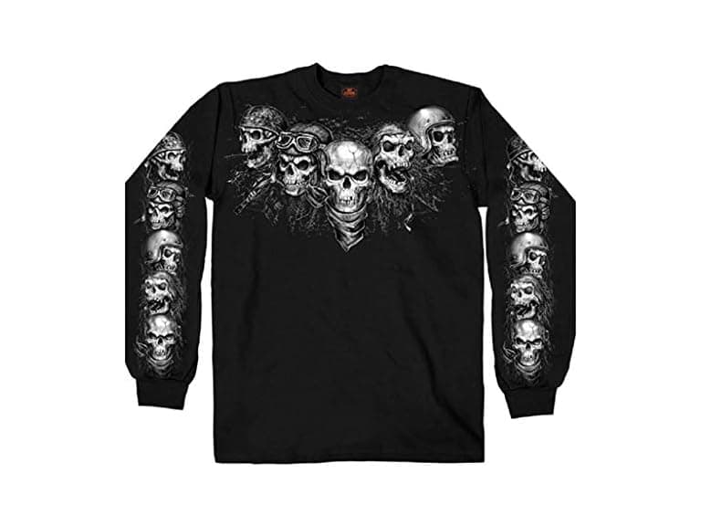 Hot Leathers Five Skulls Long Sleeve Men - Image 1